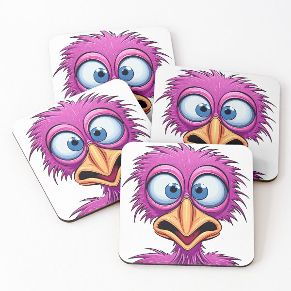 Item preview, Purple Peculiarity - Quizzical Bird with Oversized Eyes designed and sold by artwaves.