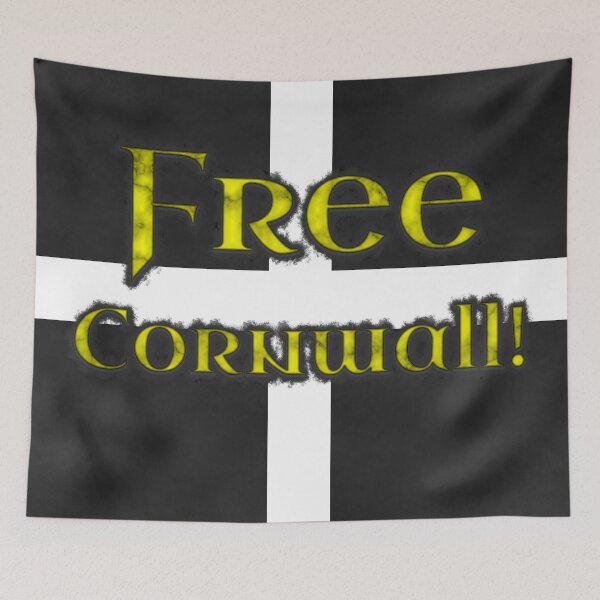 Item preview, Free Cornwall! On Flag of Cornwall, St. Piran's Flag designed and sold by SolarCross.