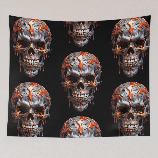 Item preview, Volcanic Rock lava Trible Skull designed and sold by CropWear.