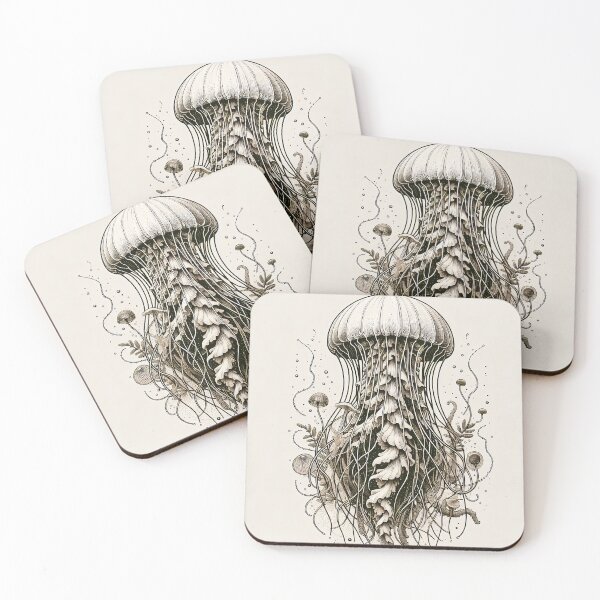 Item preview, Mystical Sea Life in Monochrome Shades designed and sold by PictorialWhimsy.