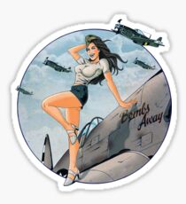 Pin-up WWII Air Force Vintage Sticker