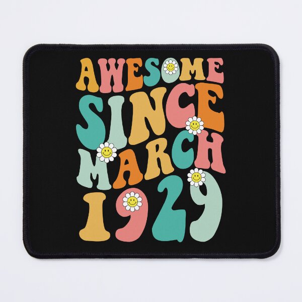 Item preview, Awesome Since March 1929 | Made In 1929 | Retro Groovy Birthday designed and sold by Christina-grich.