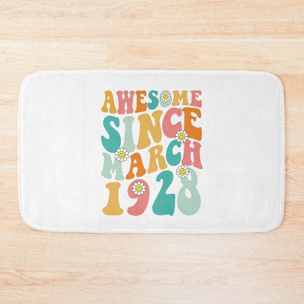 Item preview, Awesome Since March 1928 | Made In 1928 | Retro Groovy Birthday designed and sold by Christina-grich.
