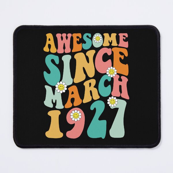 Item preview, Awesome Since March 1927 | Made In 1927 | Retro Groovy Birthday designed and sold by Christina-grich.
