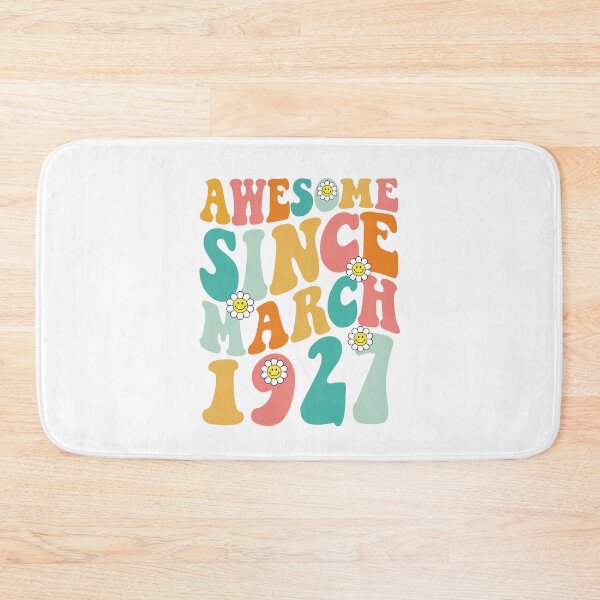 Item preview, Awesome Since March 1927 | Made In 1927 | Retro Groovy Birthday designed and sold by Christina-grich.