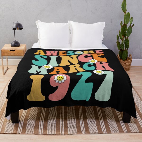 Item preview, Awesome Since March 1927 | Made In 1927 | Retro Groovy Birthday designed and sold by Christina-grich.