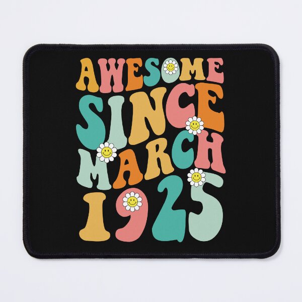 Item preview, Awesome Since March 1925 | Made In 1925 | Retro Groovy Birthday designed and sold by Christina-grich.