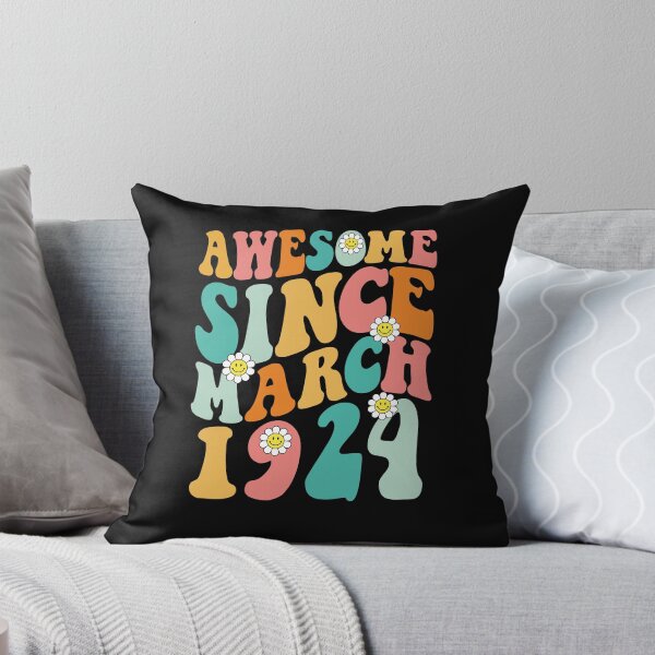 Item preview, Awesome Since March 1924 | Made In 1924 | Retro Groovy Birthday designed and sold by Christina-grich.