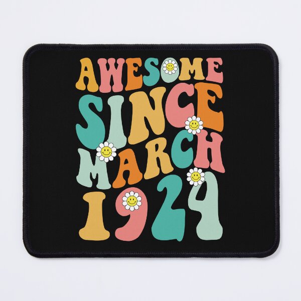 Item preview, Awesome Since March 1924 | Made In 1924 | Retro Groovy Birthday designed and sold by Christina-grich.