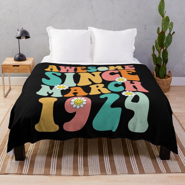 Item preview, Awesome Since March 1924 | Made In 1924 | Retro Groovy Birthday designed and sold by Christina-grich.