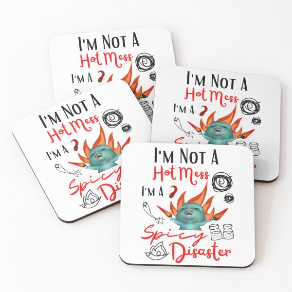 Item preview, Funny Bibble Meme I'm Not A Hot Mess I'm A Spicy Disaster designed and sold by FociCreate.
