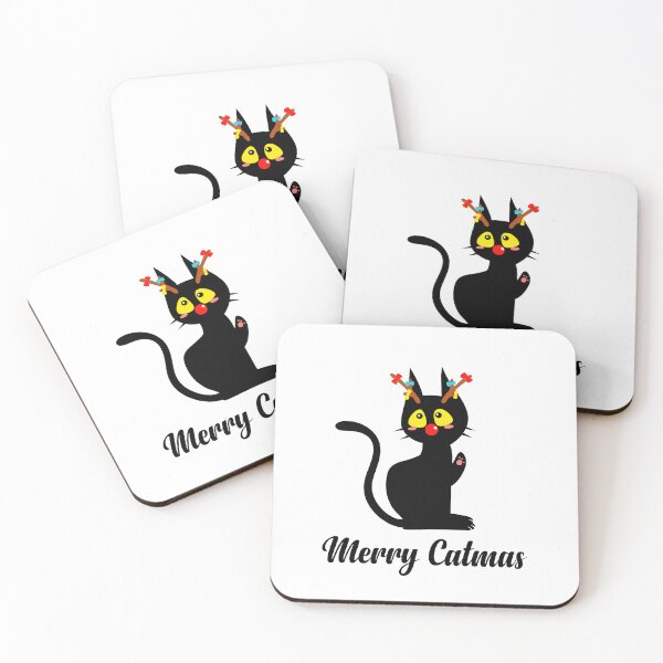 Item preview, Black cat's tearful Christmas designed and sold by ThinGraff Design.