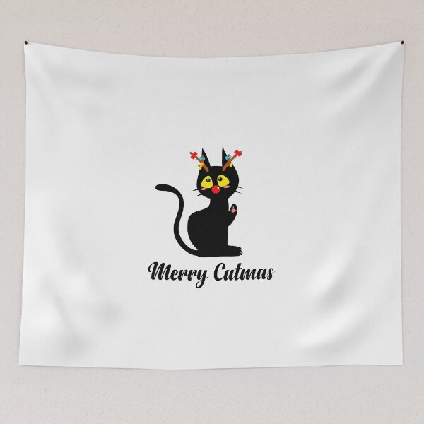 Item preview, Black cat's tearful Christmas designed and sold by ThinGraff Design.