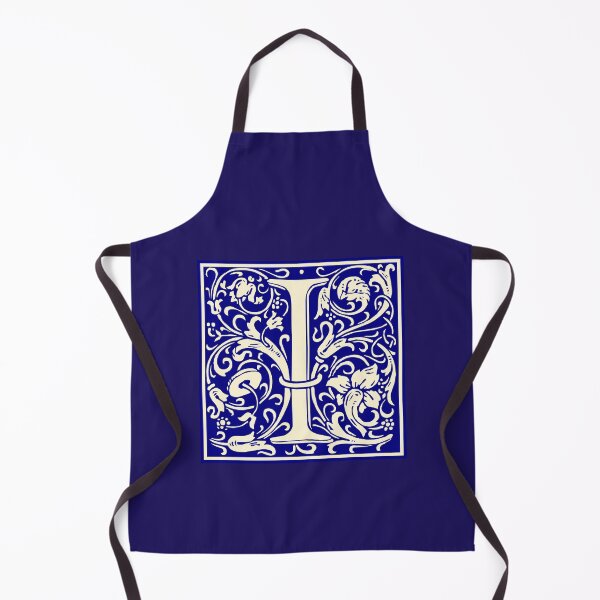 Item preview, William Morris Vintage Letter I Monogram Initial Blue designed and sold by Jeallan Designs.