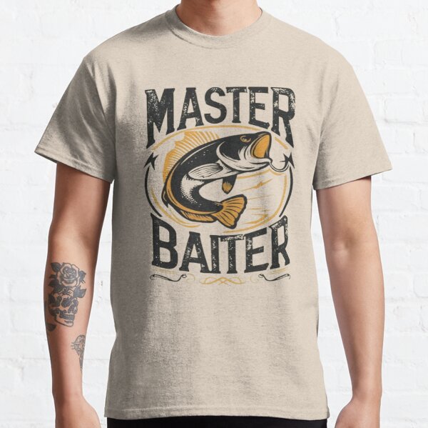 Master Baiter T Shirt Funny Fishing Offensive Dirty Men Saying
