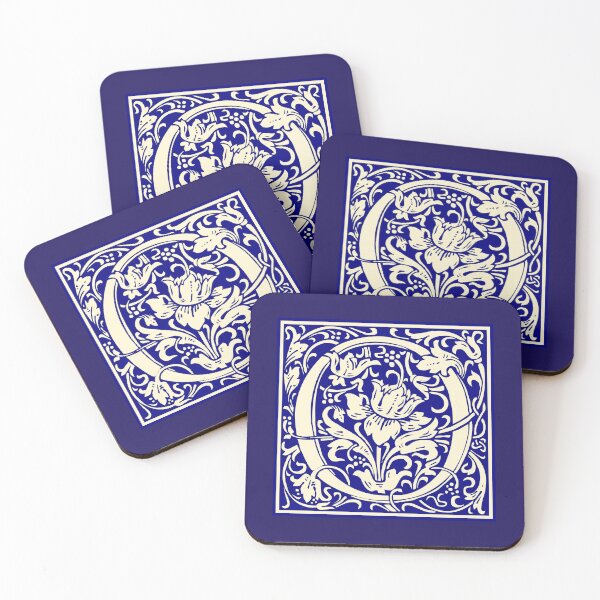 Item preview, William Morris Vintage Letter O Monogram Initial Blue designed and sold by Jeallan Designs.