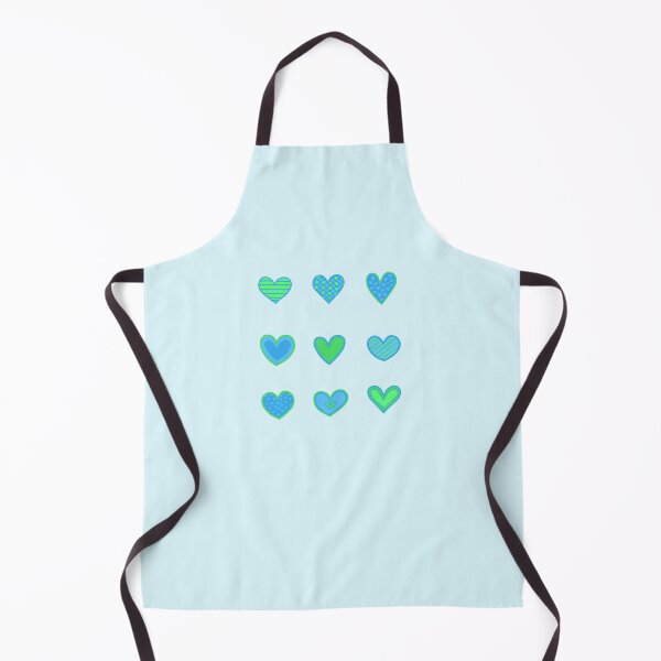 Item preview, Blue and green heart doodles set designed and sold by wonderxwander.