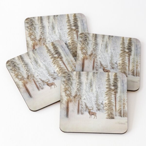 Item preview, Winter Mood With A Deer In The Snowy Forest  designed and sold by Pretty-Bird.