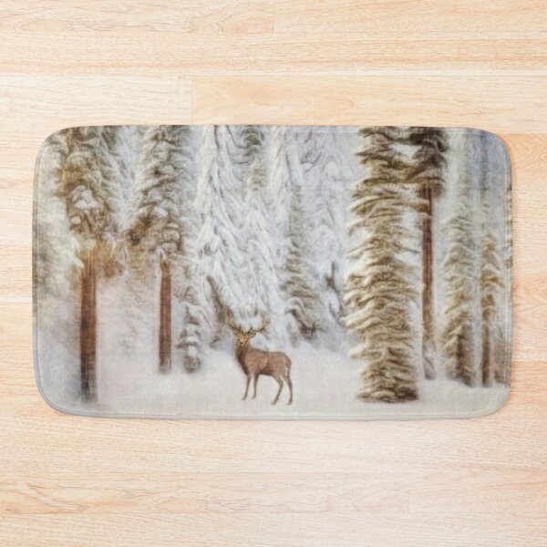 Item preview, Winter Mood With A Deer In The Snowy Forest  designed and sold by Pretty-Bird.