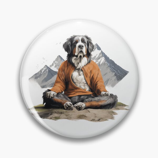 Item preview, Canine Calm: Bernese Mountain Dog Doing Yoga - Style 2 designed and sold by cleverEndeavor.
