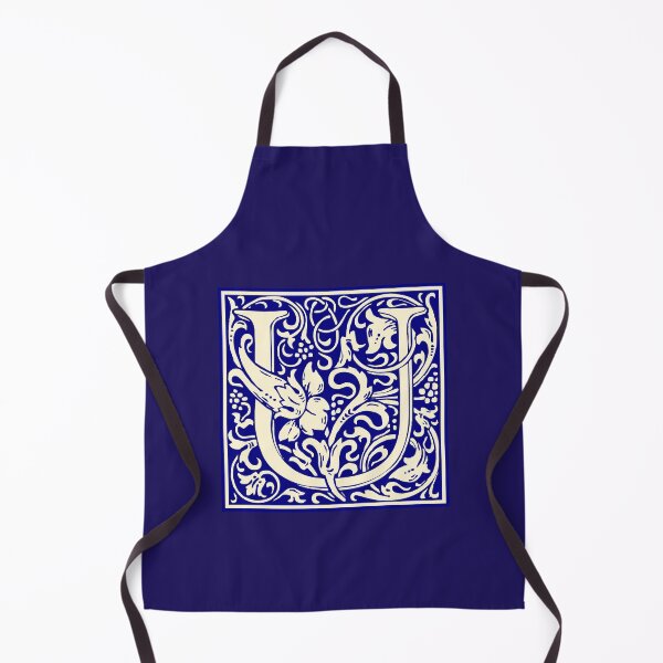 Item preview, William Morris Vintage Letter U Monogram Initial Blue designed and sold by Jeallan Designs.