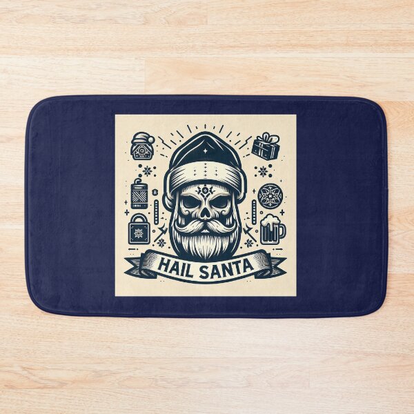 Item preview, Hail Santa - Skull in santa hat designed and sold by PickledjoArt.