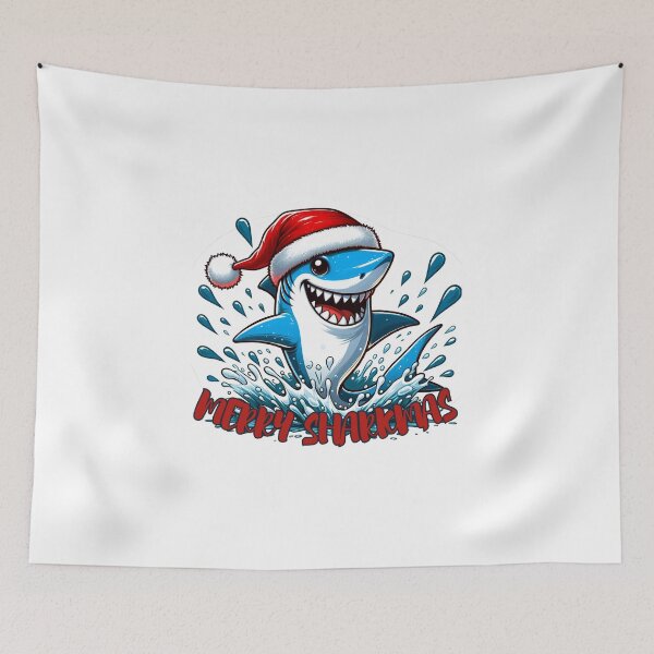 Item preview, Merry Sharkmas - Festive Fins Up: Merry Sharkmas from the Deep Blue! designed and sold by Sonic-Store.