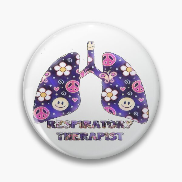 Item preview, Purple Peace Smily Floral Respiratory Therapist designed and sold by natnat7w.