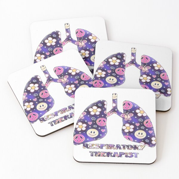 Item preview, Purple Peace Smily Floral Respiratory Therapist designed and sold by natnat7w.