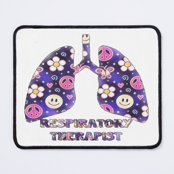 Item preview, Purple Peace Smily Floral Respiratory Therapist designed and sold by natnat7w.
