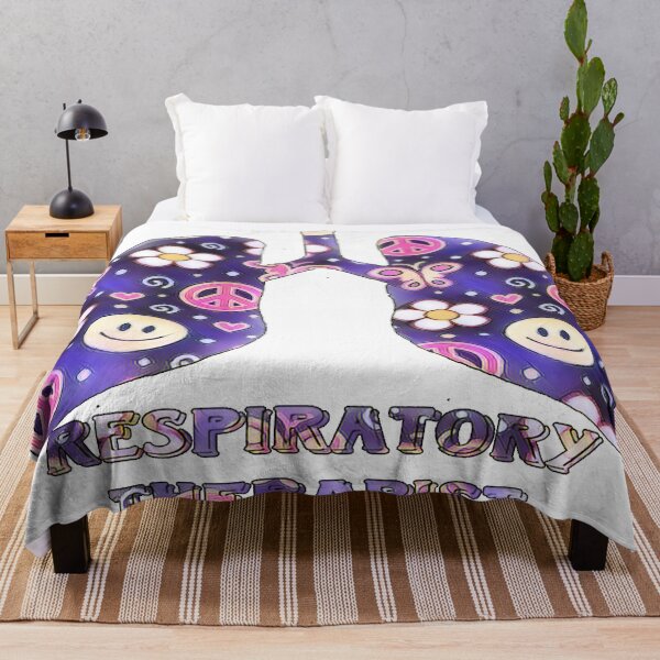 Item preview, Purple Peace Smily Floral Respiratory Therapist designed and sold by natnat7w.