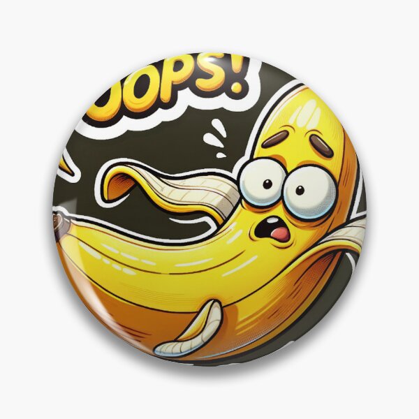 Artikelvorschau, Whimsical Banana Slip Sticker - 'Oops!' Comical Design entworfen und verkauft von The-Library.