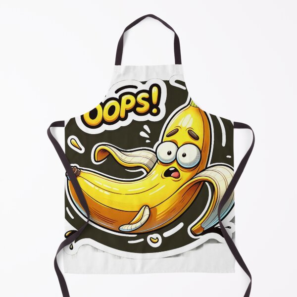 Artikelvorschau, Whimsical Banana Slip Sticker - 'Oops!' Comical Design entworfen und verkauft von The-Library.