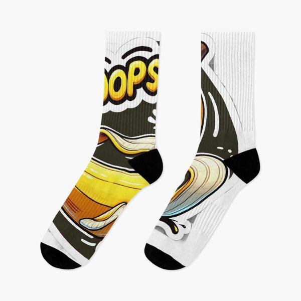 Artikelvorschau, Whimsical Banana Slip Sticker - 'Oops!' Comical Design entworfen und verkauft von The-Library.