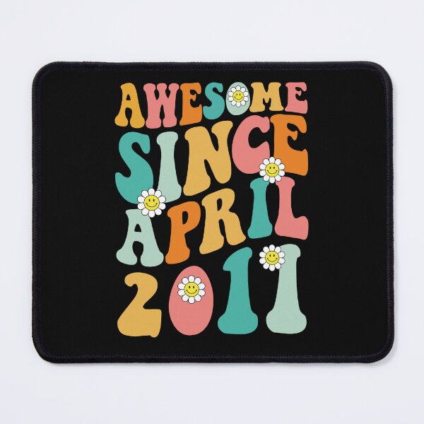 Item preview, Awesome Since April 2011 | Made In 2011 | Retro Groovy Birthday designed and sold by Christina-grich.