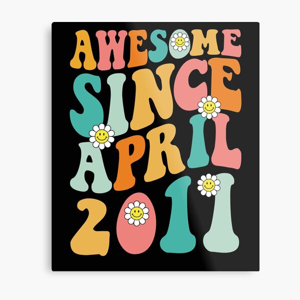 Item preview, Awesome Since April 2011 | Made In 2011 | Retro Groovy Birthday designed and sold by Christina-grich.