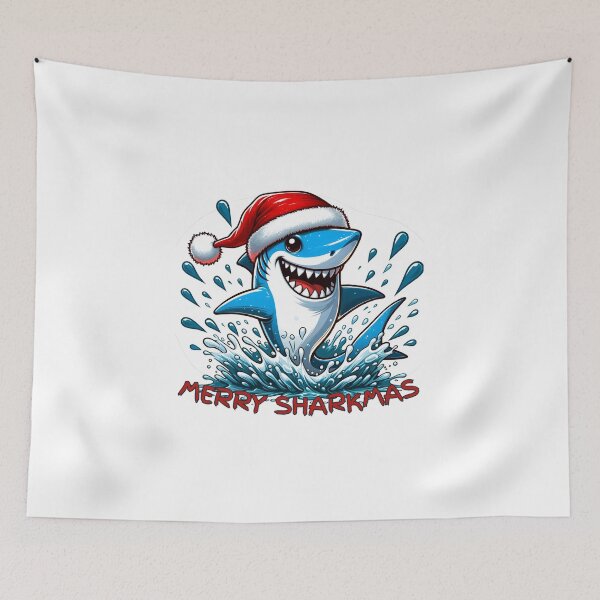 Item preview, Merry Sharkmas - Holiday Splash: Merry Sharkmas with Santa-Clad Shark! designed and sold by Sonic-Store.