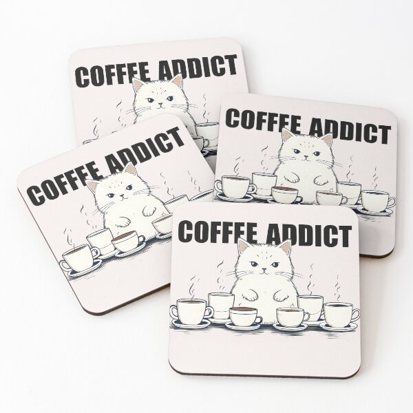 Artikelvorschau, Kitty Coffee Addict entworfen und verkauft von Catophile.