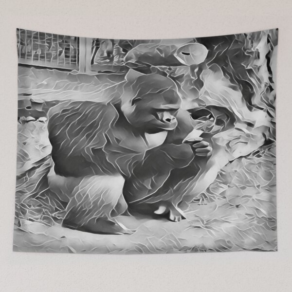 Item preview, Silverback Contemplation Retro designed and sold by ZaryaParx.