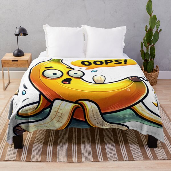 Item preview, Whimsical Banana Slip Sticker - 'Oops!' Comical Design designed and sold by The-Library.