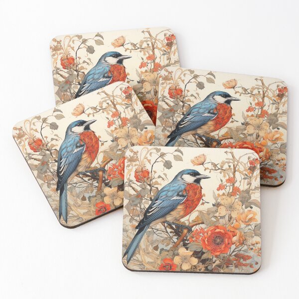Item preview, William Morris inspired bird designed and sold by cipoprimo.
