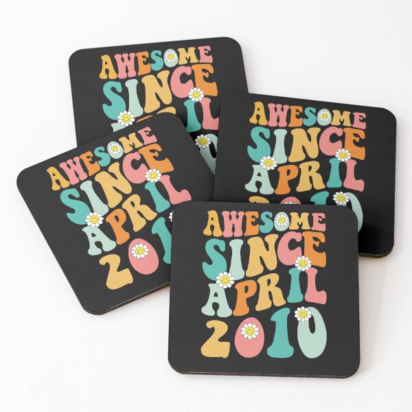 Item preview, Awesome Since April 2010 | Made In 2010 | Retro Groovy Birthday designed and sold by Christina-grich.