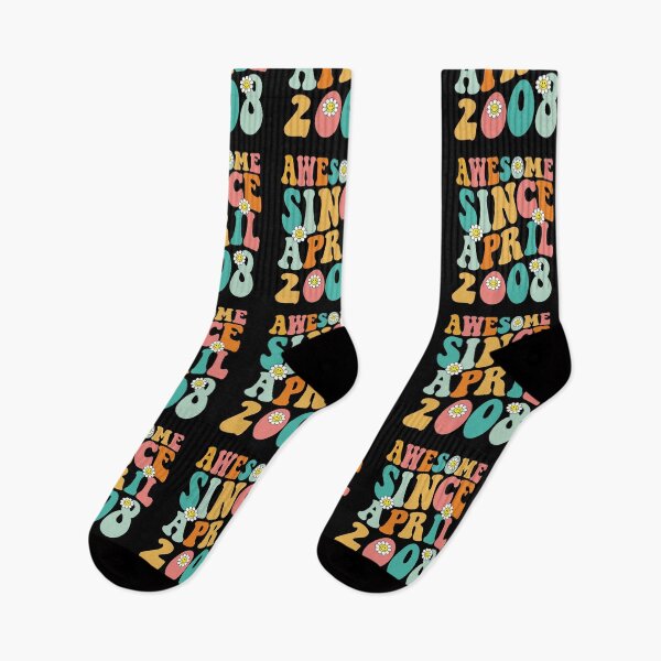 Item preview, Awesome Since April 2008 | Made In 2008 | Retro Groovy Birthday designed and sold by Christina-grich.