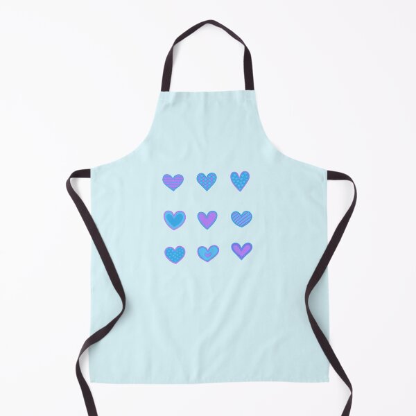 Item preview, Blue and purple heart doodles set designed and sold by wonderxwander.