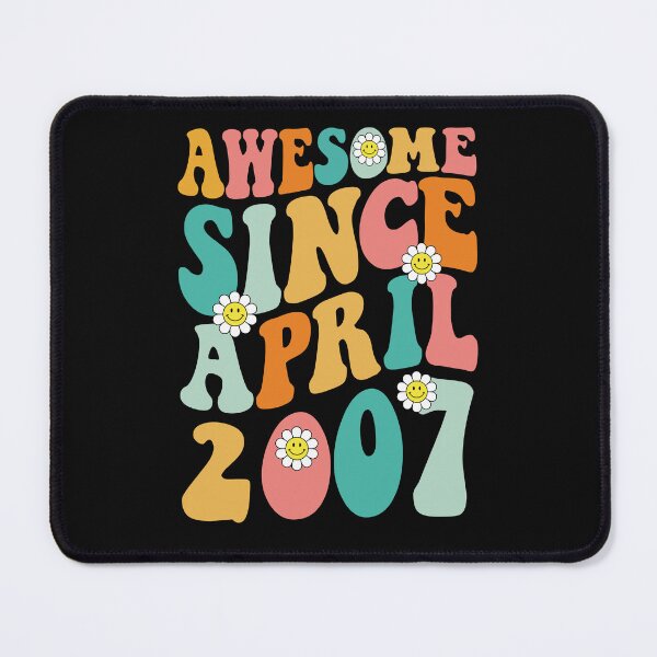 Item preview, Awesome Since April 2007 | Made In 2007 | Retro Groovy Birthday designed and sold by Christina-grich.