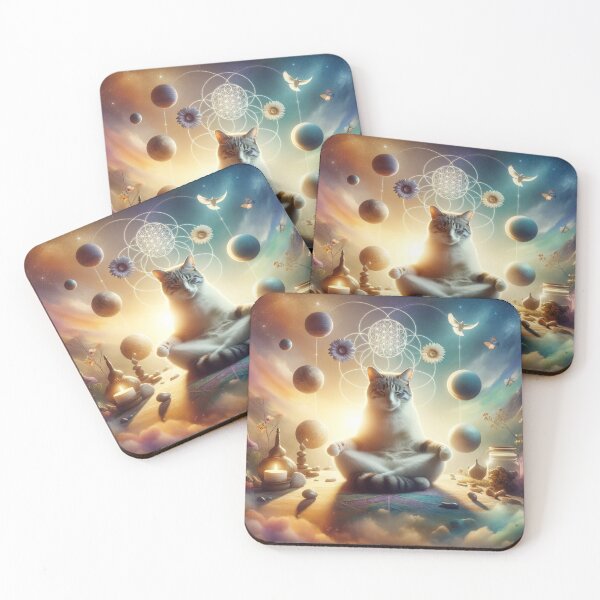 Item preview, Transcendental Cat in Mindfulness Meditation in space designed and sold by Carthage-Kitten.