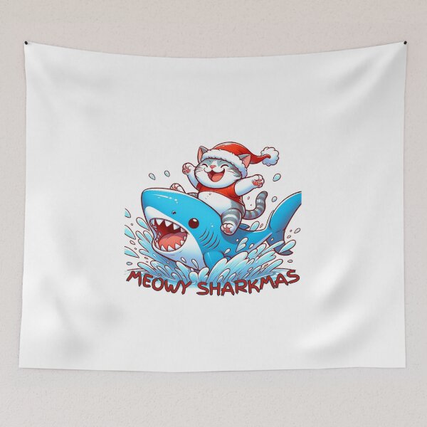 Item preview, Meowy Sharkmas -  designed and sold by Sonic-Store.