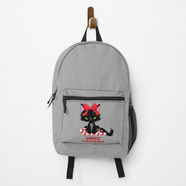 Item preview, "Merry Christmas" from A Cute Cat (Grey Background) designed and sold by MusesWhispers.