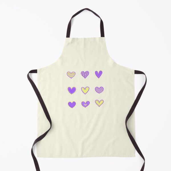 Item preview, Purple and yellow heart doodles set designed and sold by wonderxwander.