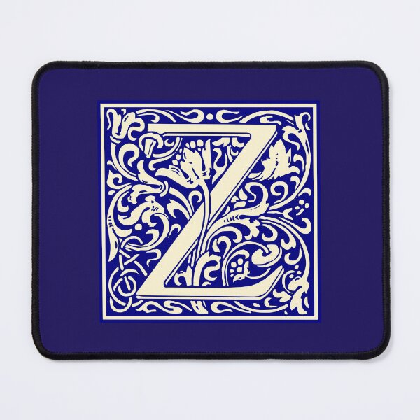 Item preview, William Morris Vintage Letter Z Monogram Initial Blue designed and sold by Jeallan Designs.